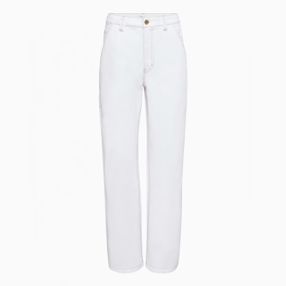 Tna Aritzia Greenwich Pant High-Waisted Carpenter Twill Pants Size 4 White